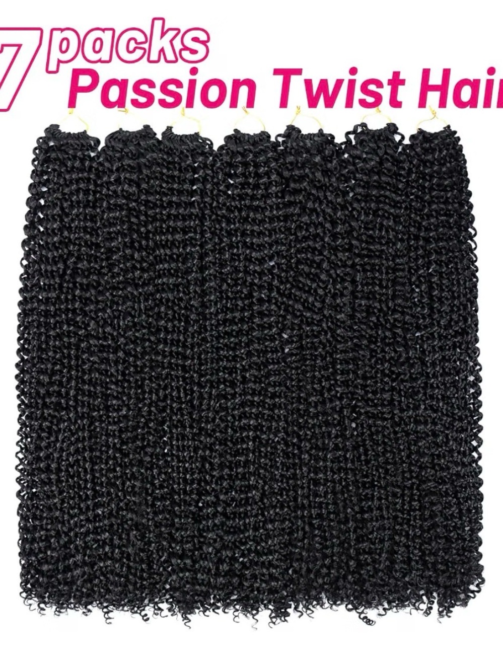 Passion Twist Synthetic Hair Extensions - Black